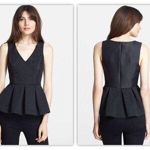 Tibi LIA JACQUARD PEPLUM TOP